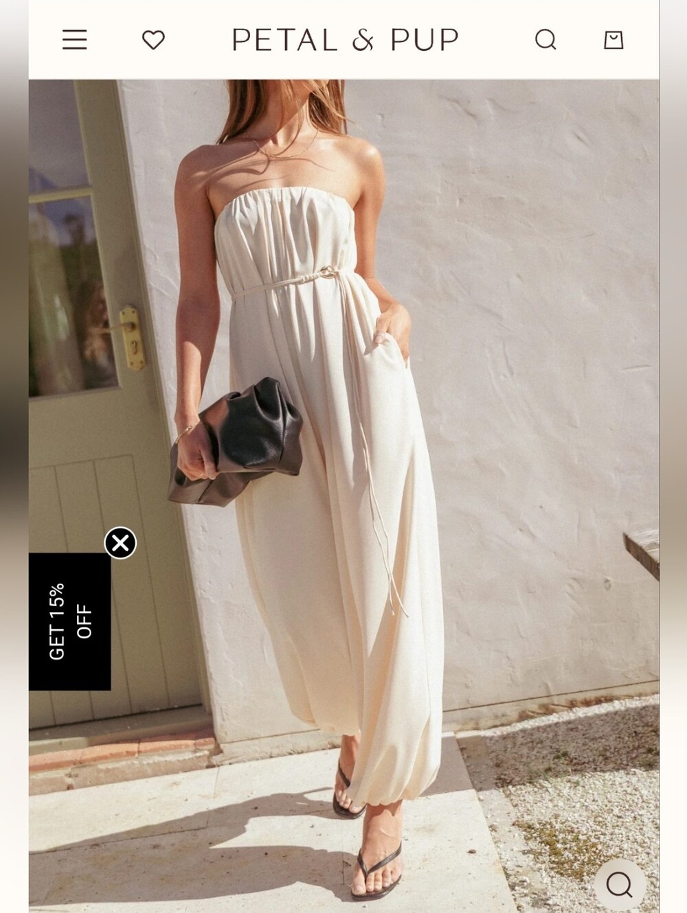NWT Petal & Pup Cream Zalia Jumpsuit